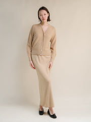 Cashmere Mix Ribbed Cardigan
