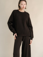 Cashmere Mix Ribbed Crewneck