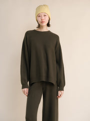 Cashmere Mix Ribbed Crewneck
