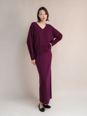 Cashmere Mix Long Skirt