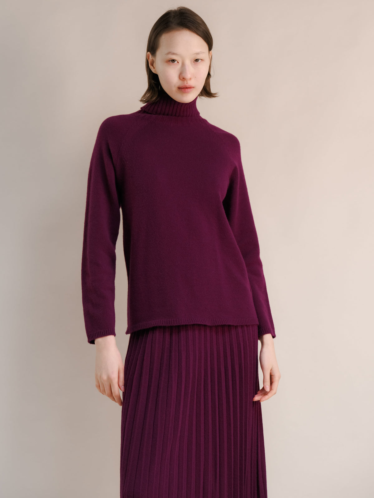 Cashmere Mix Turtleneck Sweater