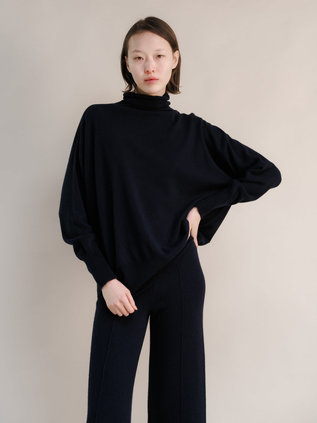 Cashmere Mix Maxi Turtleneck Sweater