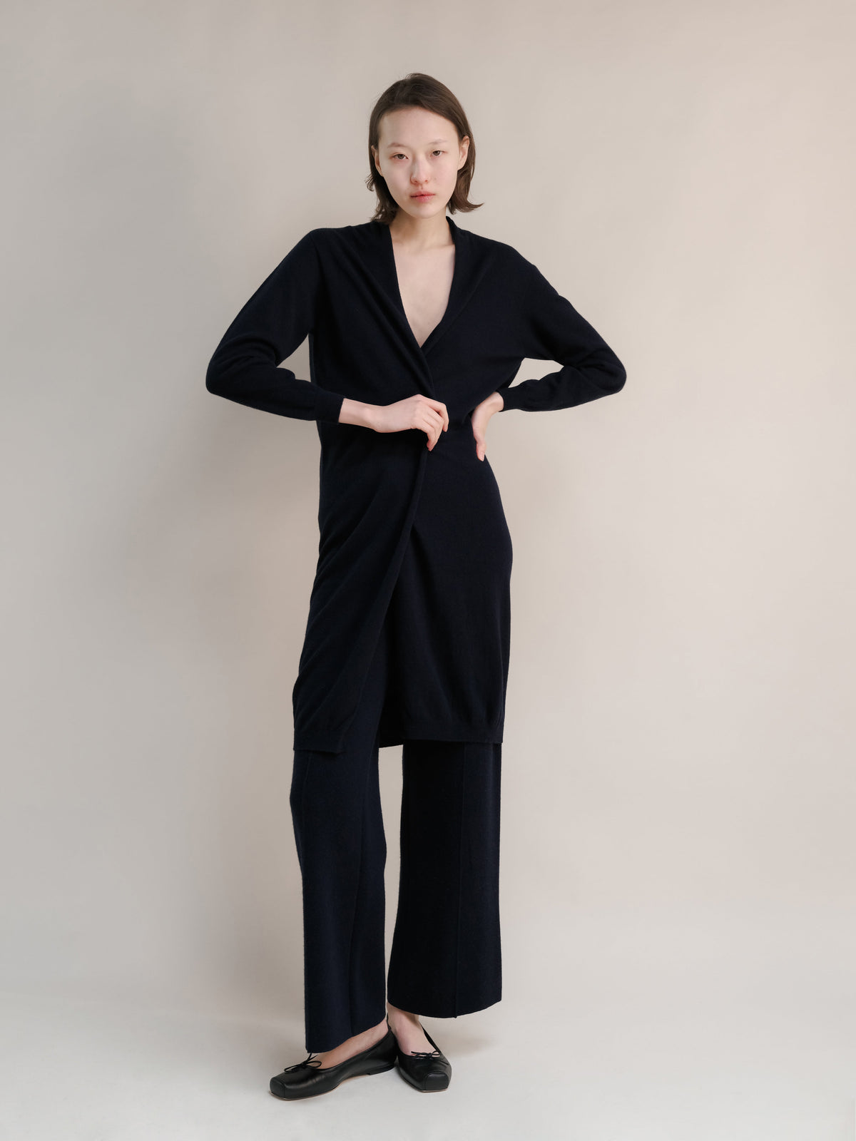 Cashmere Mix Long Cardigan