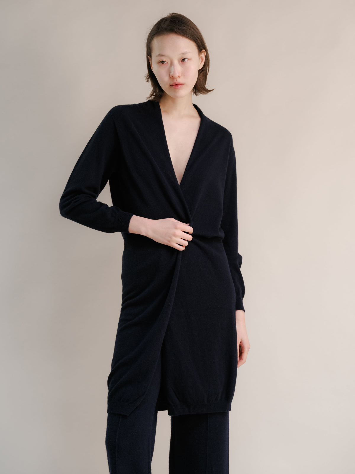 Cashmere Mix Long Cardigan