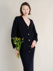 Cashmere Mix Maxi Cardigan