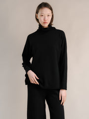 Cashmere Mix High Neck Sweater