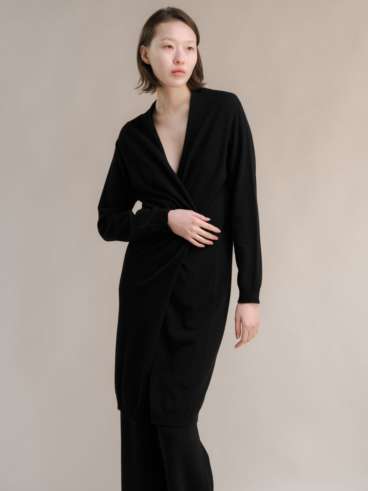 Cashmere Mix Long Cardigan