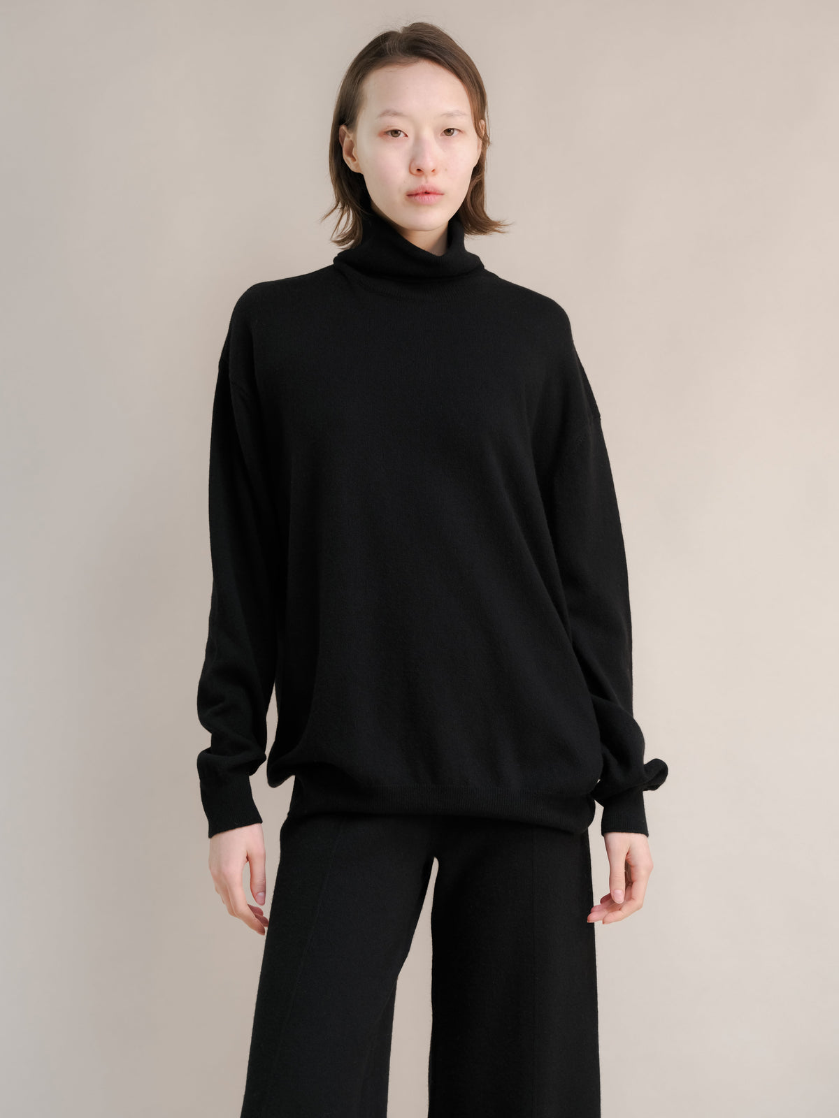 Cashmere Mix Maxi Turtleneck Sweater