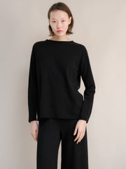 Cashmere Mix Curl Crewneck