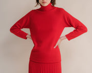 Cashmere Mix Turtleneck Sweater