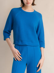 Cashmere Mix 3/4 Sleeve Pullover