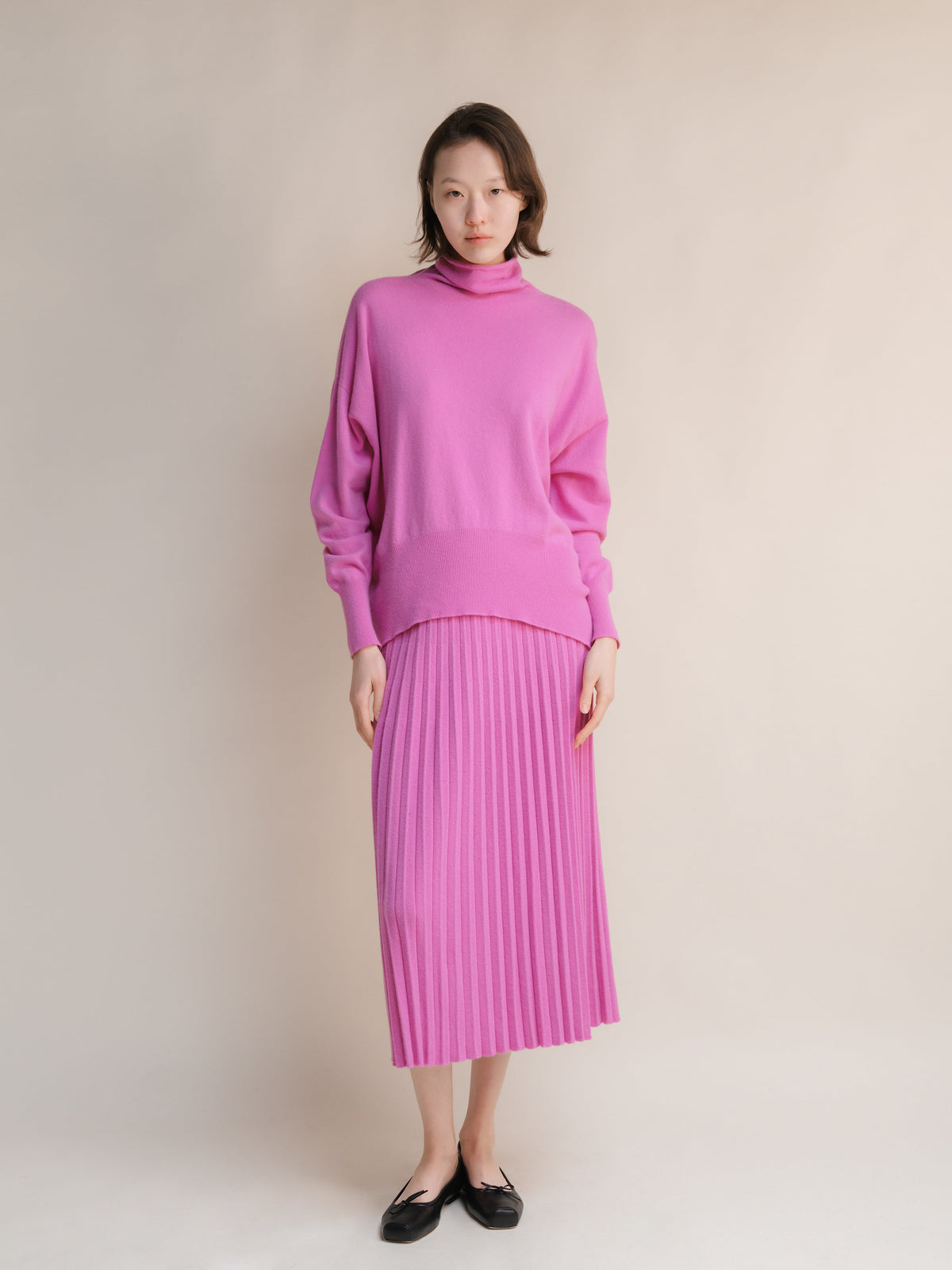 Cashmere Mix Maxi Turtleneck Sweater