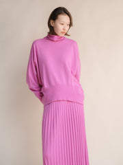 Cashmere Mix Maxi Turtleneck Sweater