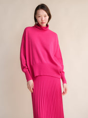 Cashmere Mix Maxi Turtleneck Sweater