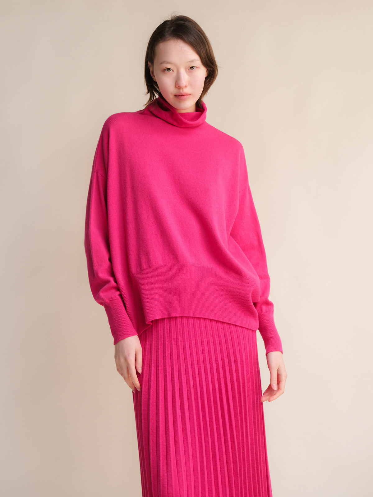 Cashmere Mix Maxi Turtleneck Sweater