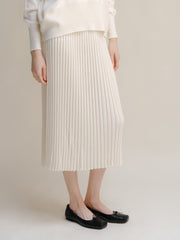 Cashmere Mix Perforated Skirt