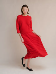 Cashmere Mix 3/4 Sleeve Pullover