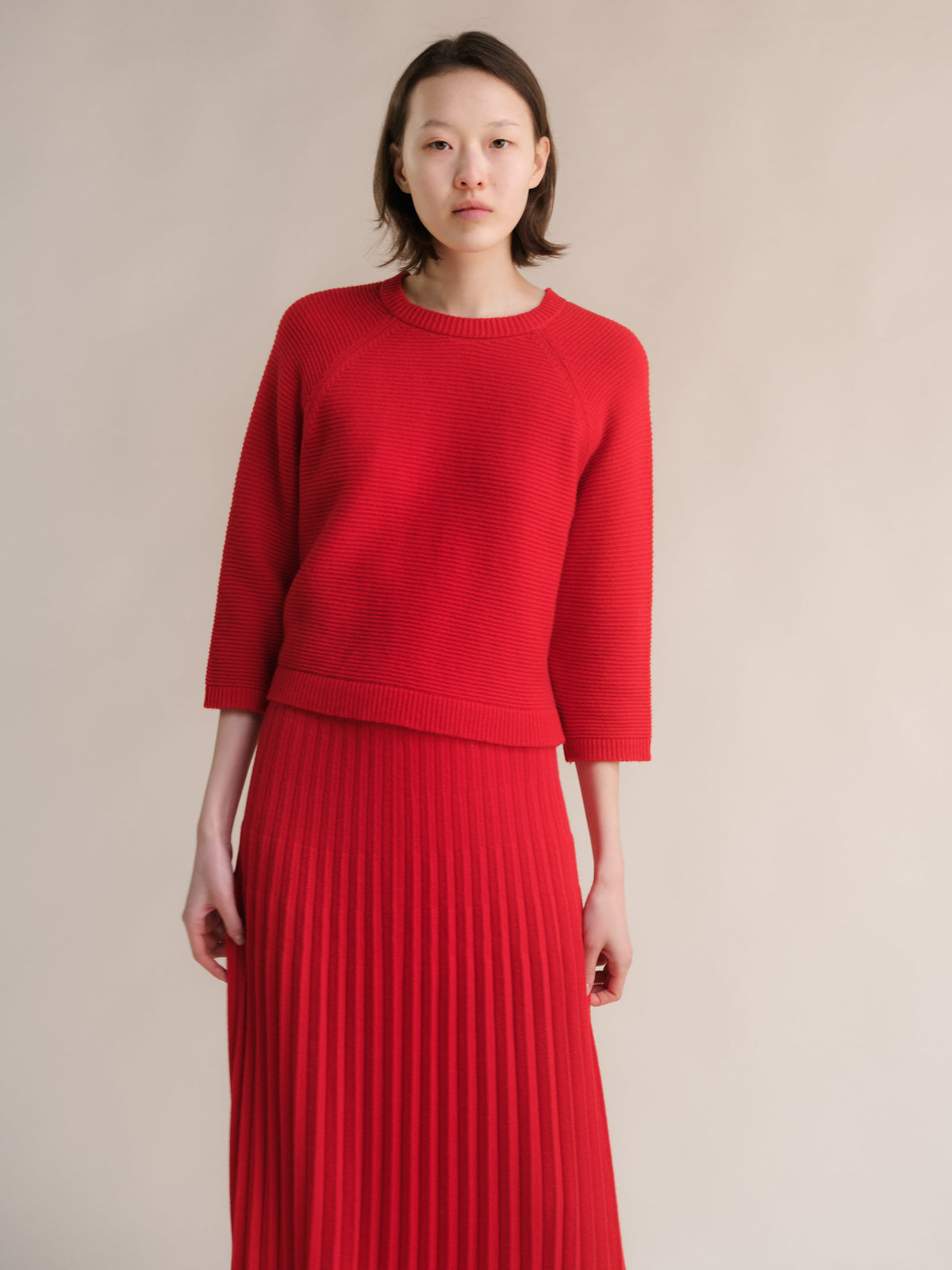 Cashmere Mix 3/4 Sleeve Pullover