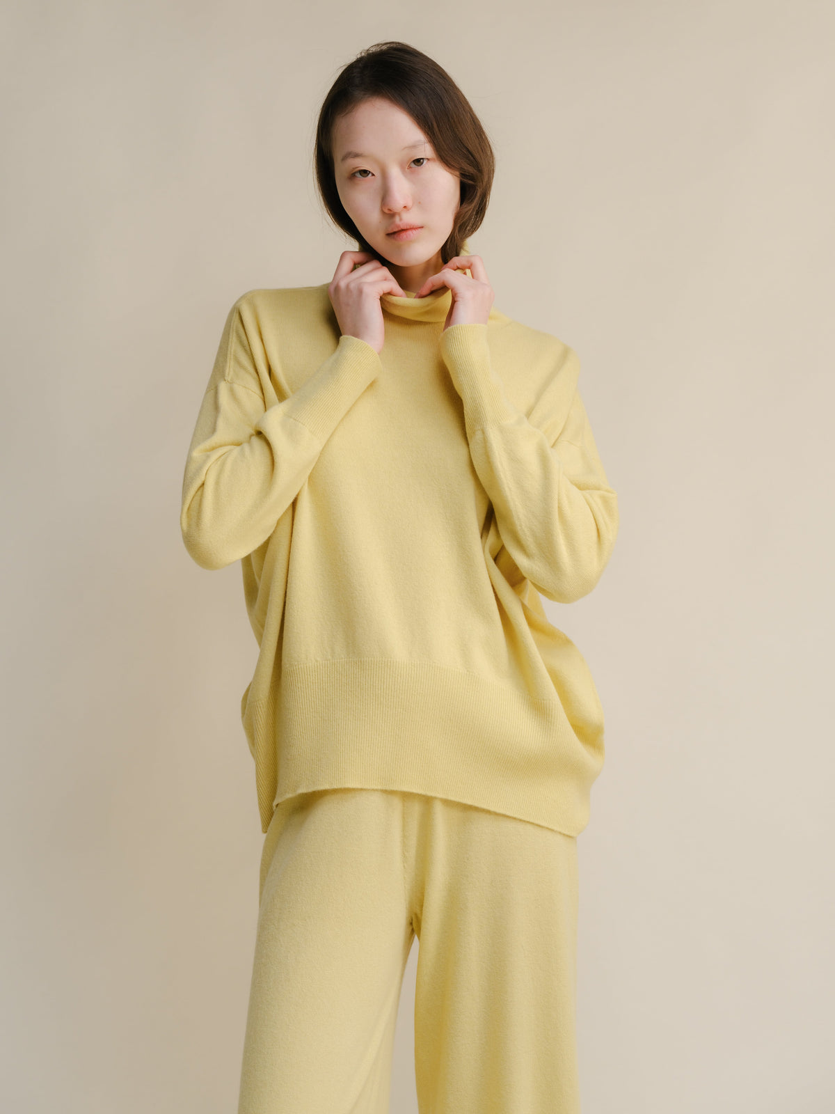 Cashmere Mix Maxi Turtleneck Sweater