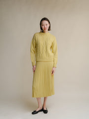 Cashmere Mix Cable Knit Sweater