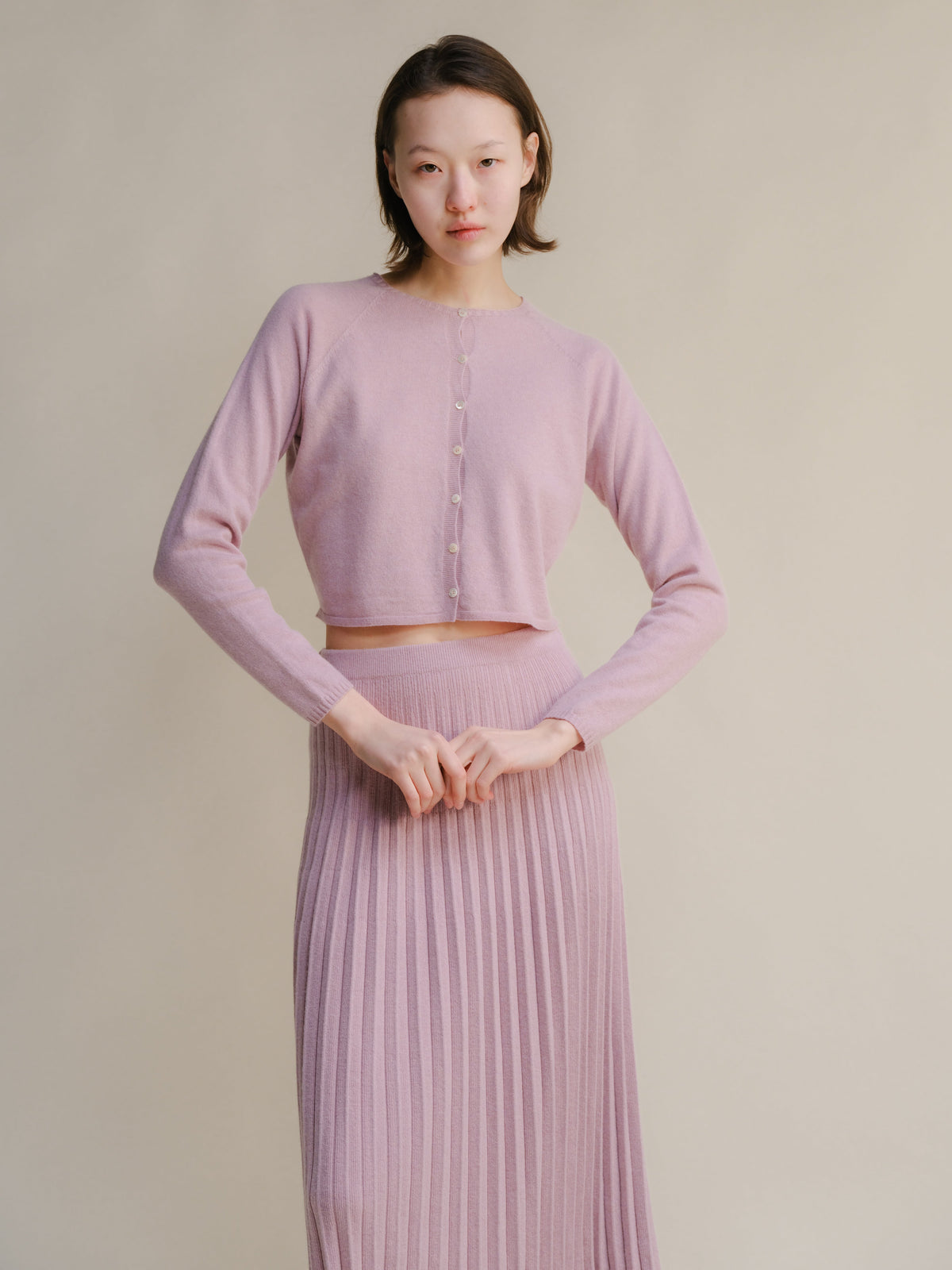 Cashmere Mix Cropped Cardigan