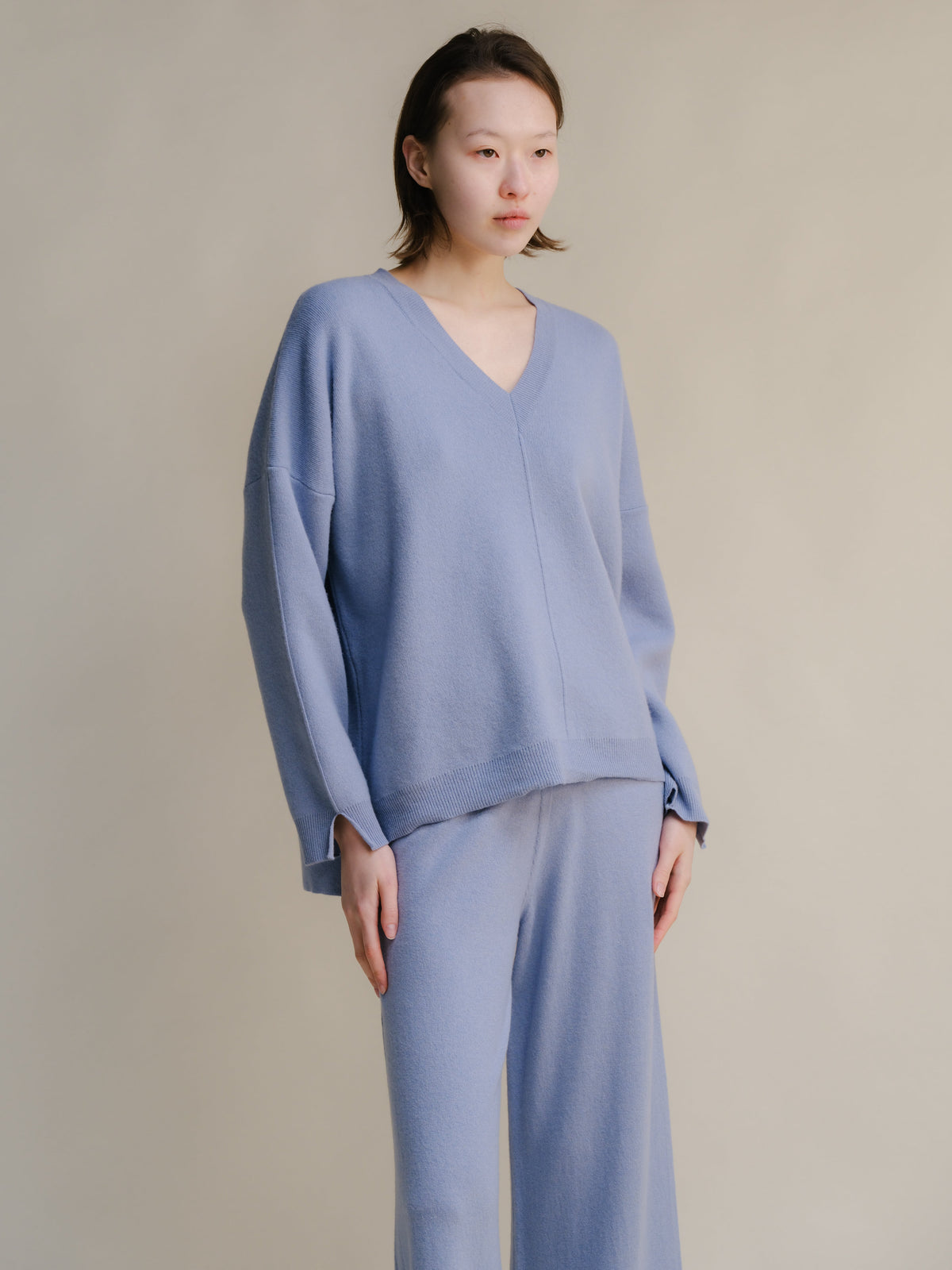 Cashmere Mix Maxi V-Neck
