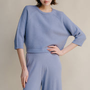 Cashmere Mix 3/4 Sleeve Pullover