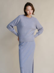 Cashmere Mix Raglan Sweater