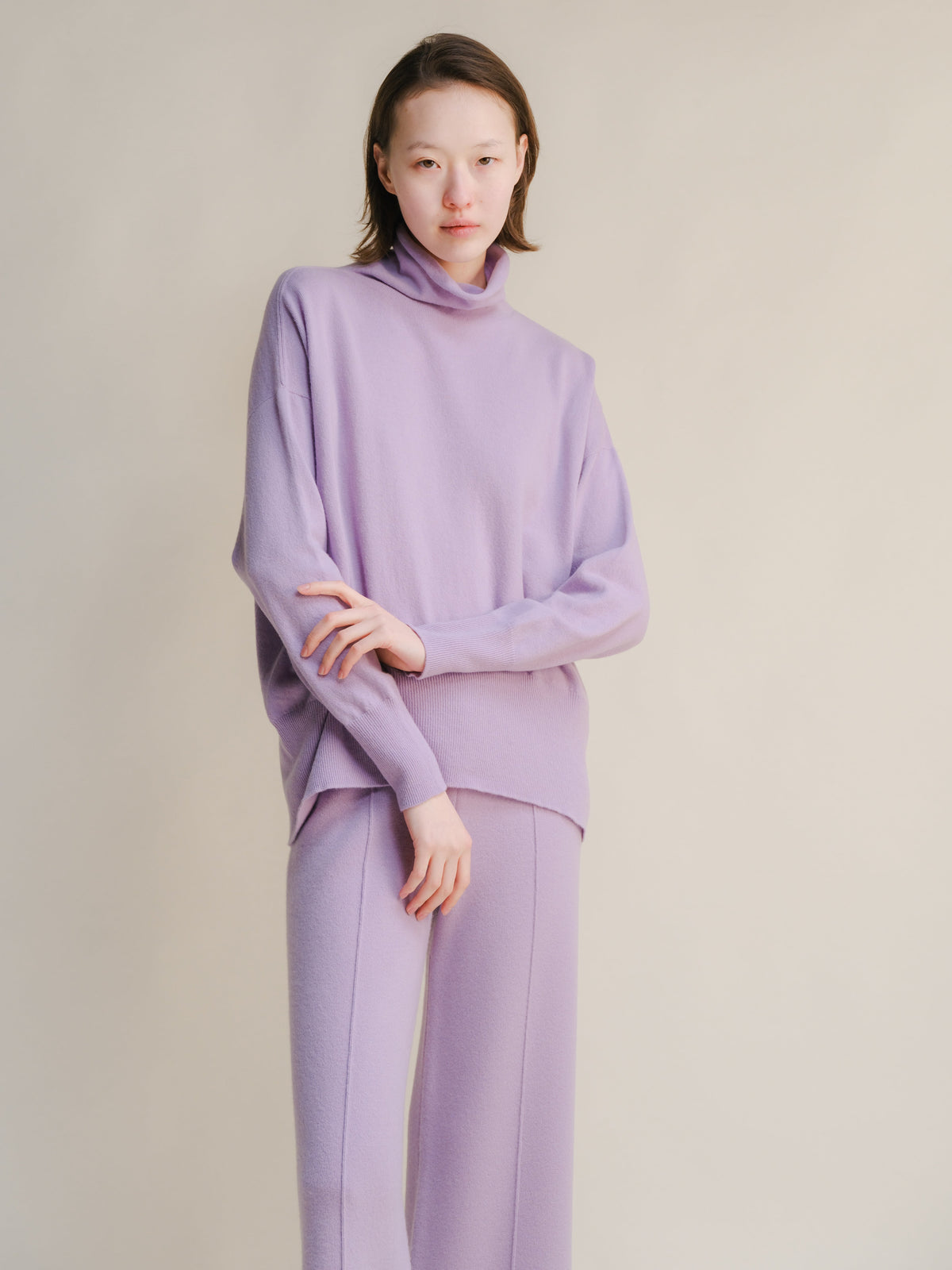 Cashmere Mix Maxi Turtleneck Sweater