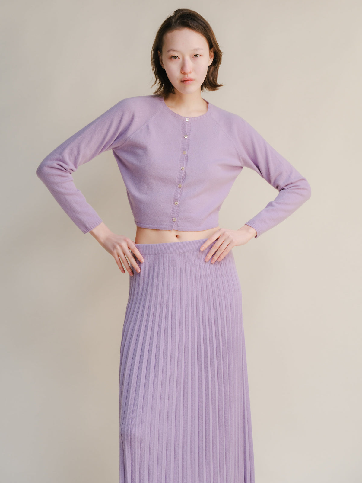 Cashmere Mix Cropped Cardigan