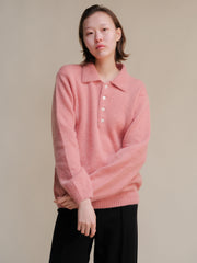 Mohair Mix Polo Sweater