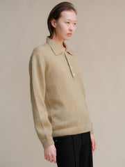 Mohair Mix Polo Sweater