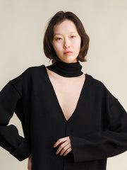 Boiled Wool Jabot