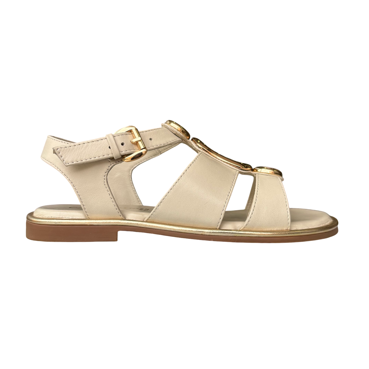 Cafè Noir Sandali Pelle Donna Triplo Accessorio C1GG1888 W059 Osso