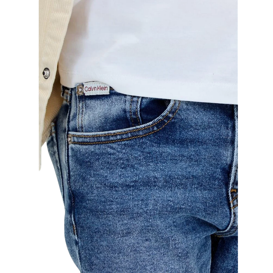 Calvin Klein Dad Fit IB0IB02547 Junior Blu Lavato - Jeans