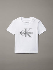 Calvin Klein Maglietta Infant CK Logo LVCKSJA47B Bianco 6-36 Mesi
