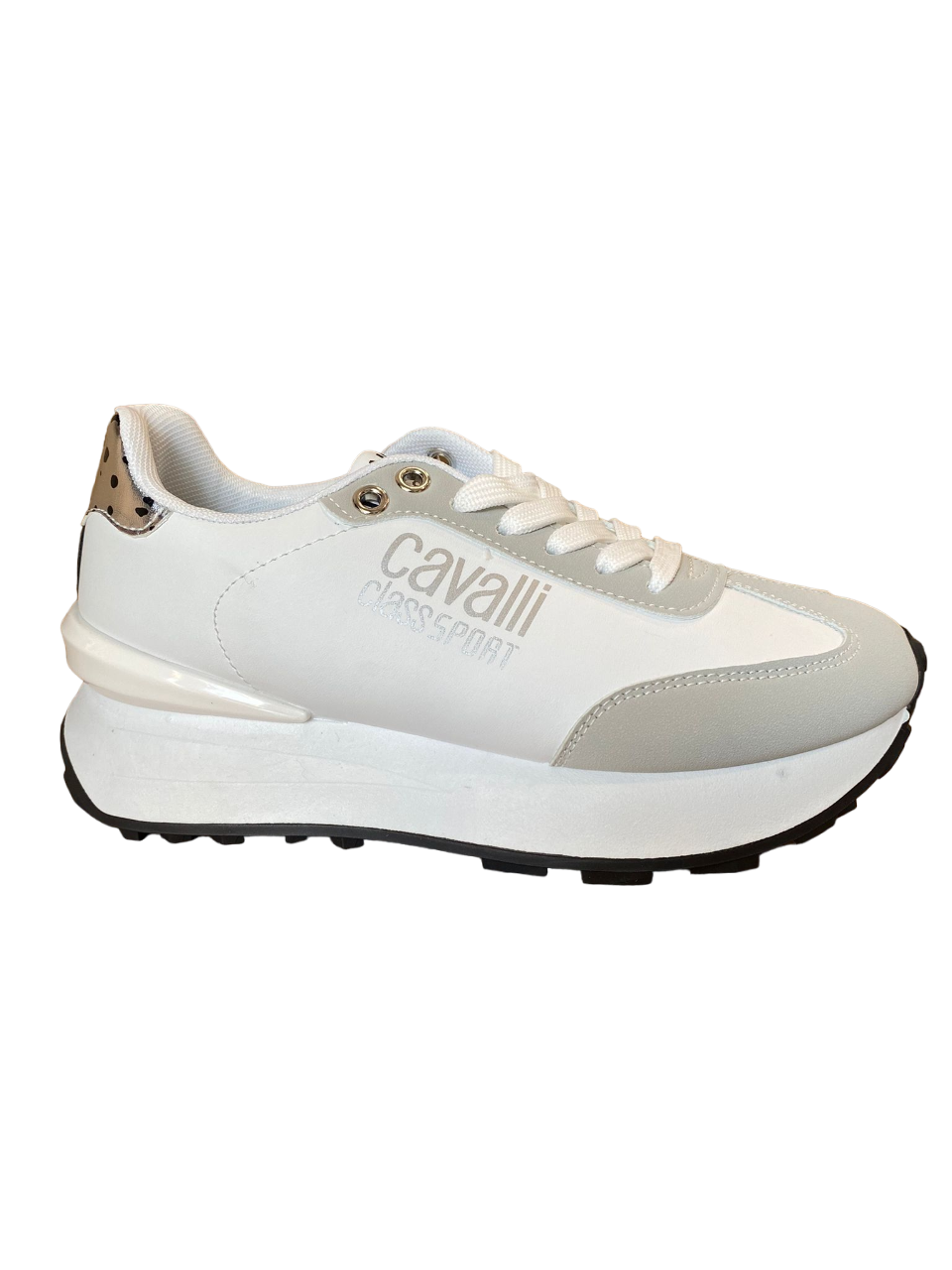 Cavalli Class Sport S00CW8638-100 Donna Bianco - Sneakers con Zeppa