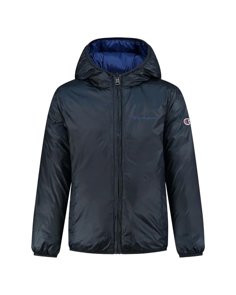 Champion Giubbotto Reversibile 306570 BS501 Junior Blu-Azzurro - Giacca con Cappuccio