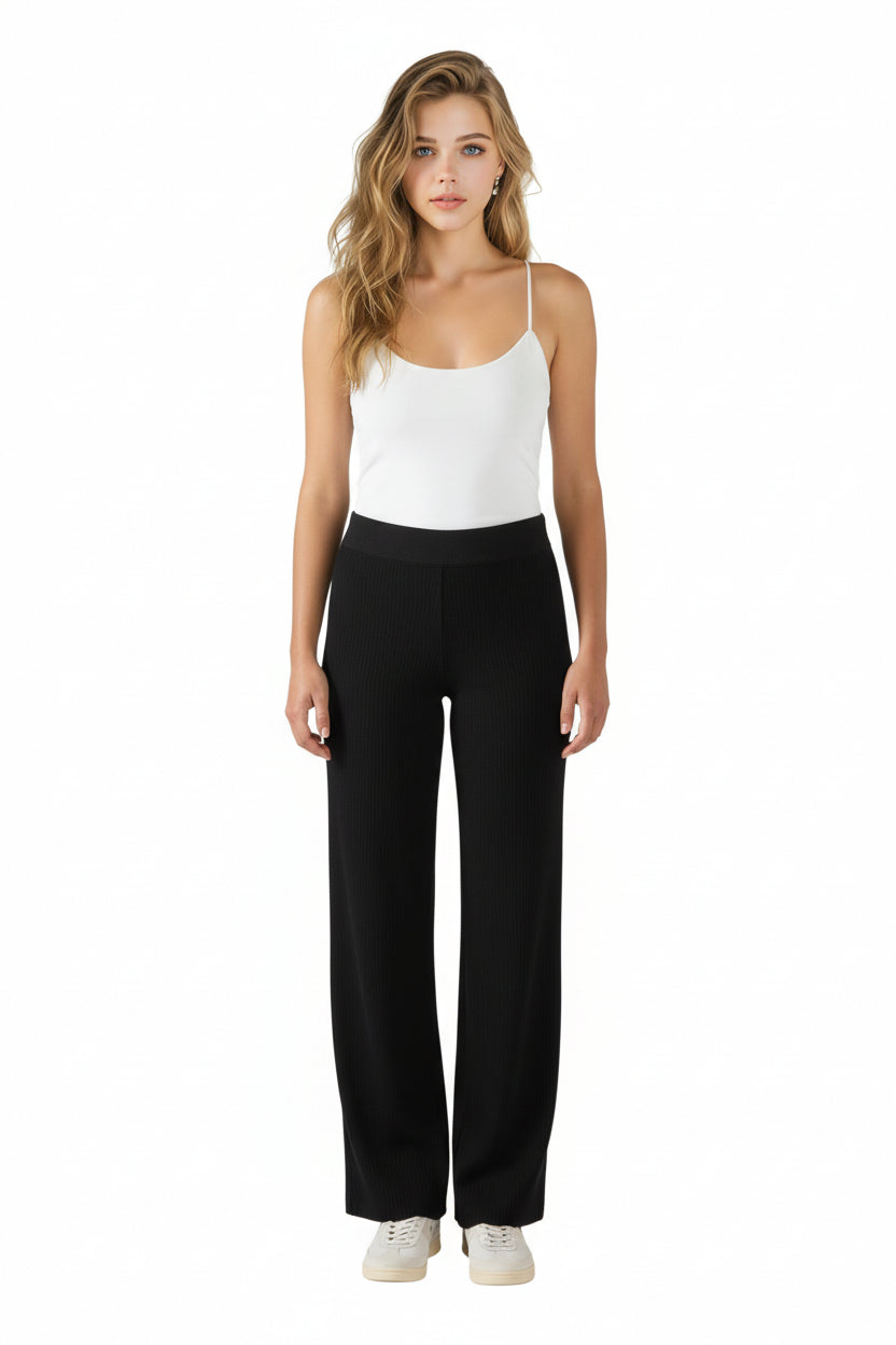 Champion Wide Leg 118613 KK001 Donna Nero - Pantalone