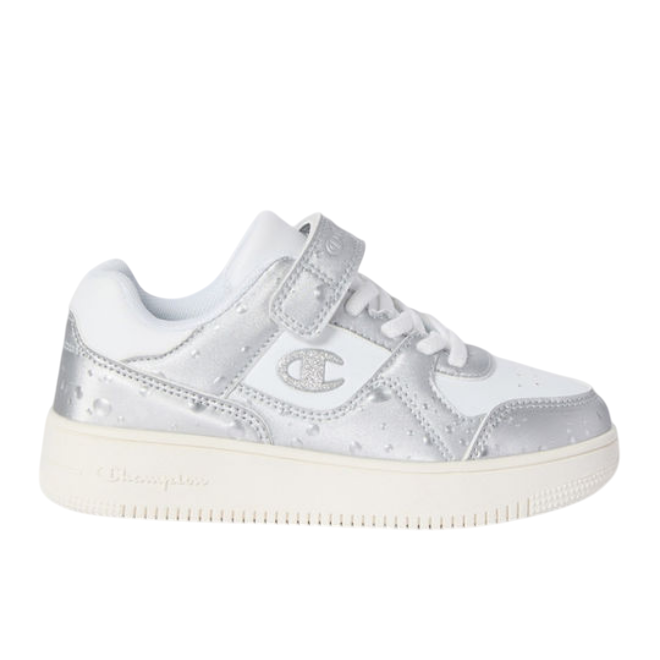 Champion Rebound 18 Bubble Low Cut S33242-WW019 Ragazza Bianco Argento - Sneakers