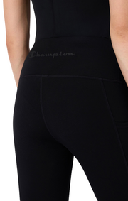Champion Leggings 118471_KK001 Donna Nero - Pantaloni Sportivi 7/8 Quick Dry