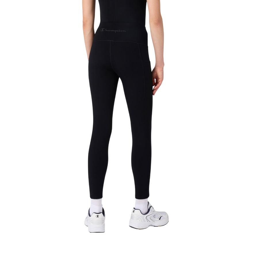 Champion Leggings 118471_KK001 Donna Nero - Pantaloni Sportivi 7/8 Quick Dry