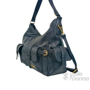 Coconuda Borsa Shopper in Ecopelle Nera con Tasche Multiple