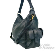 Coconuda Borsa Shopper in Ecopelle Nera con Tasche Multiple