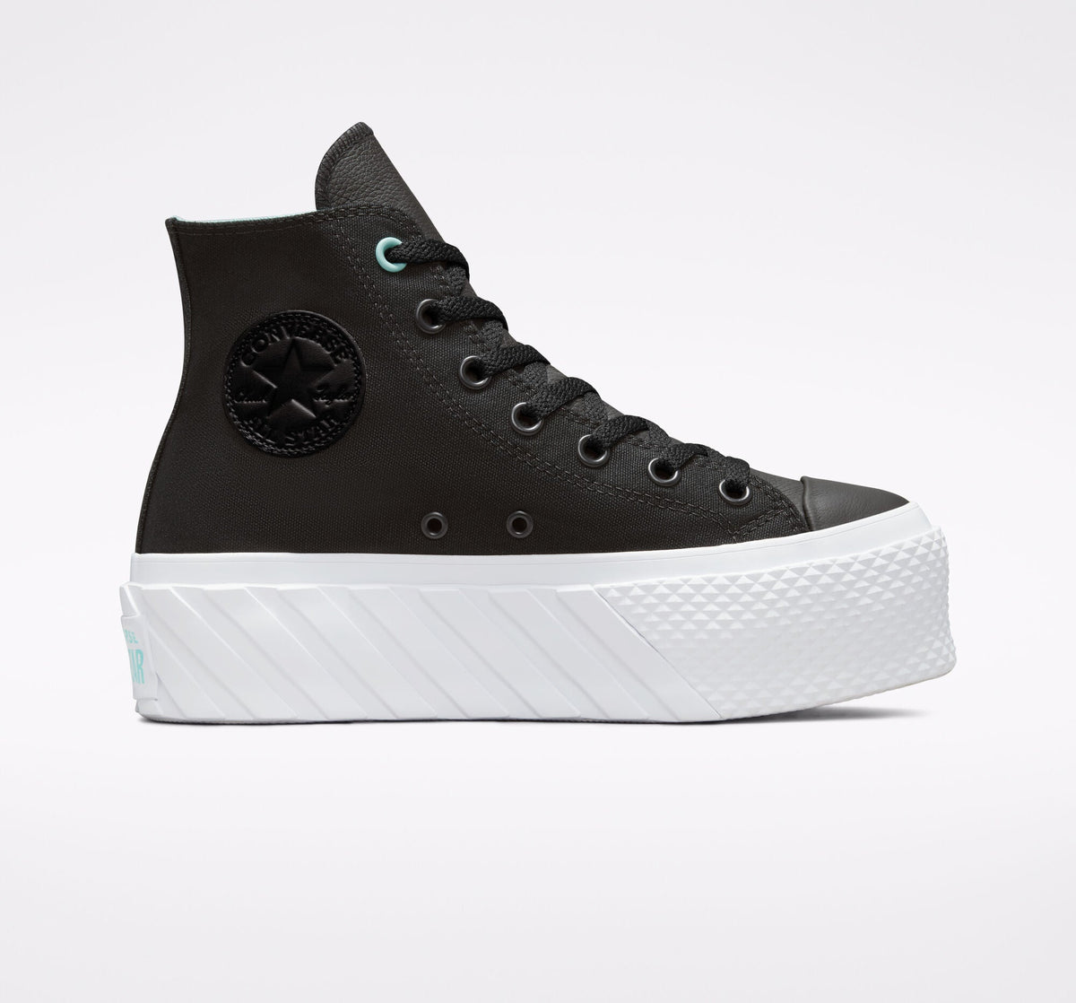 Converse Chuck Taylor All Star 2X Platform 571675C Donna Nero Acqua Elettrico Bianco - Sneakers Platform