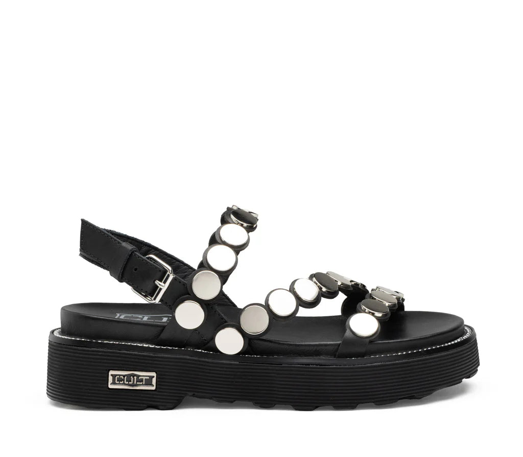 Cult ZIGGY 4770 CLW477000 Sandalo Donna Flatform Borchie Nero