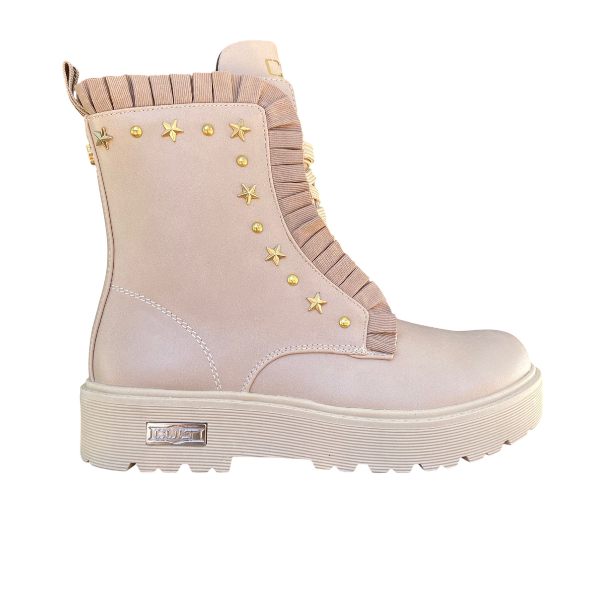 Cult Stivaletto T-388B 3540 Ragazza Beige - Anfibi con Borchie