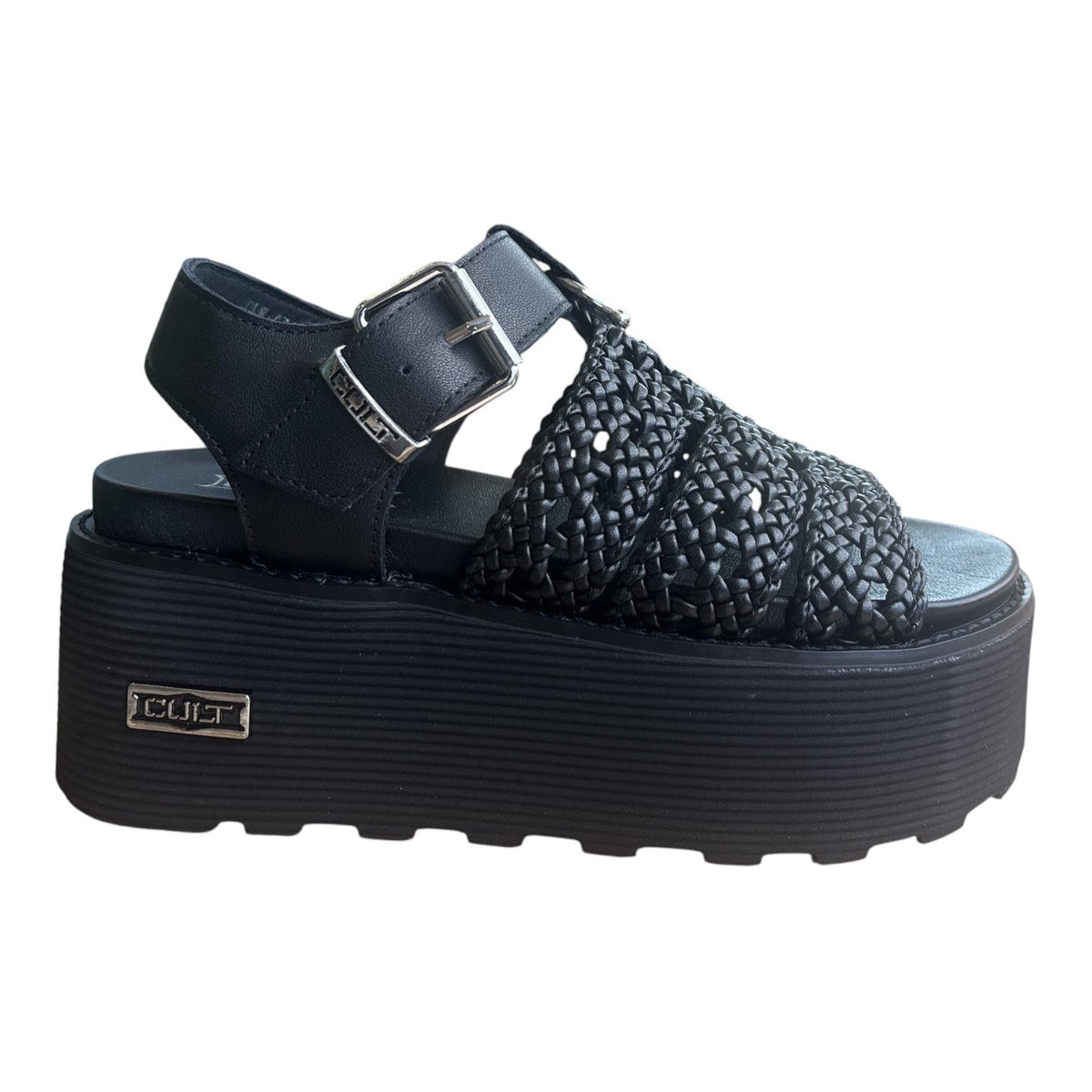 Cult Nancy 4749 Sandalo Donna Nero Zeppa - CLW474900