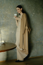 Cashmere Mix Shawl Collar Maxi Cardigan