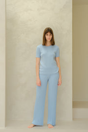 Cotton Plissé Pants